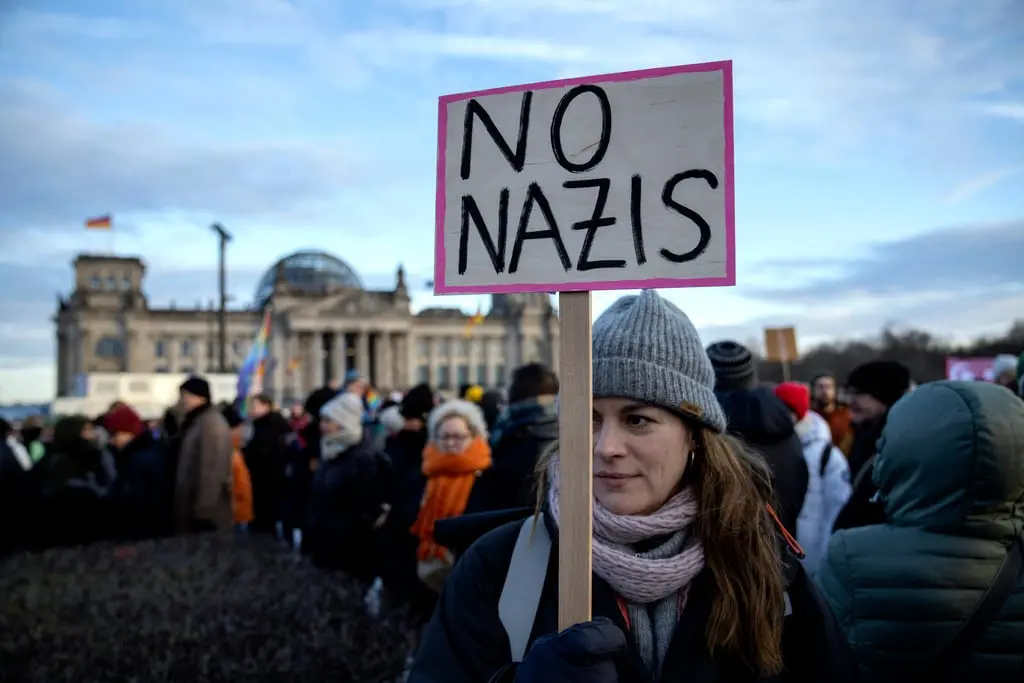 Protesters rally against the AfD party and right-wing extremism in Berlin last week. (AP pic)
